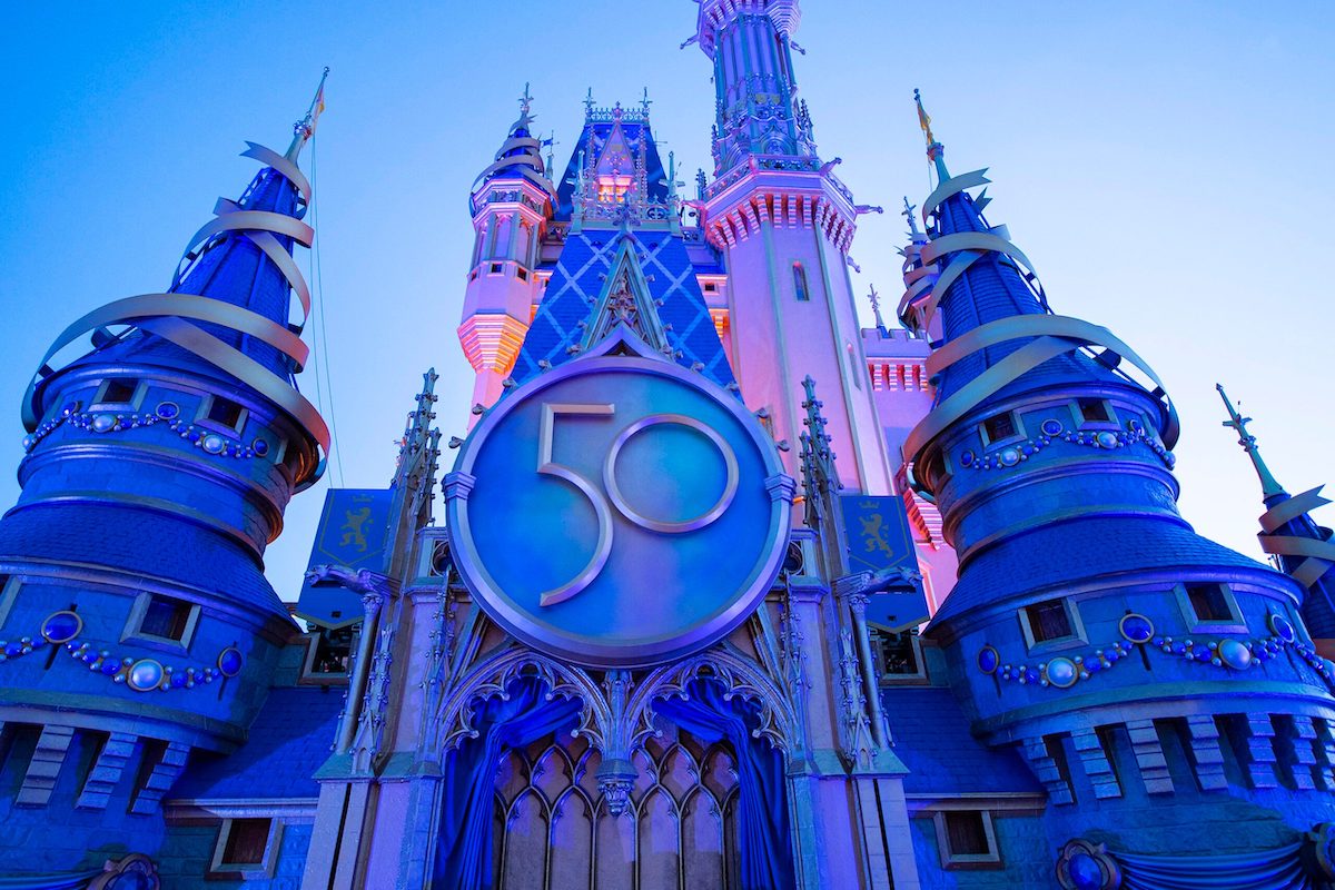 Photos: Disney World 50th-anniversary crest placed on Cinderella Castle