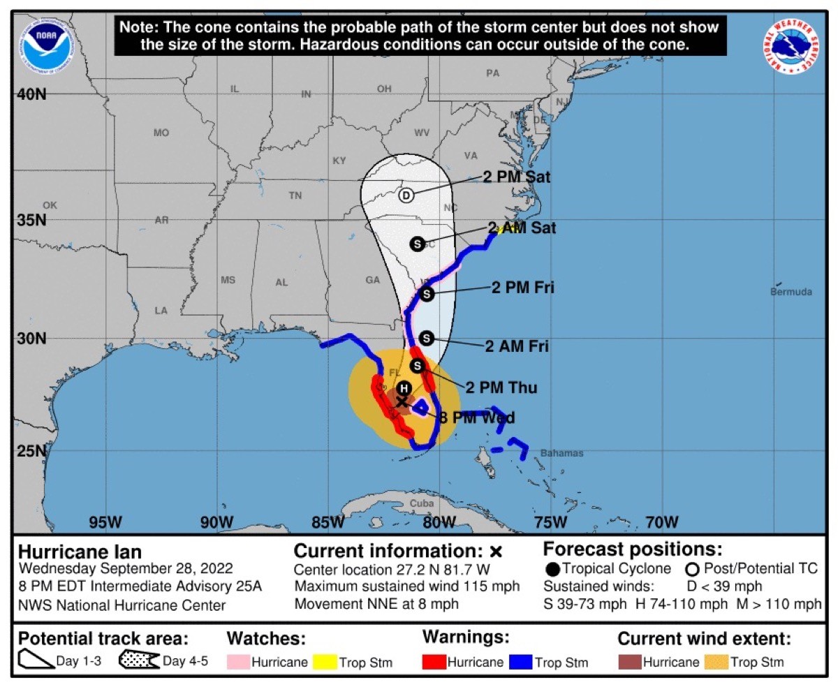 Hurricane Ian: Disney resorts ask guests to shelter in place starting ...