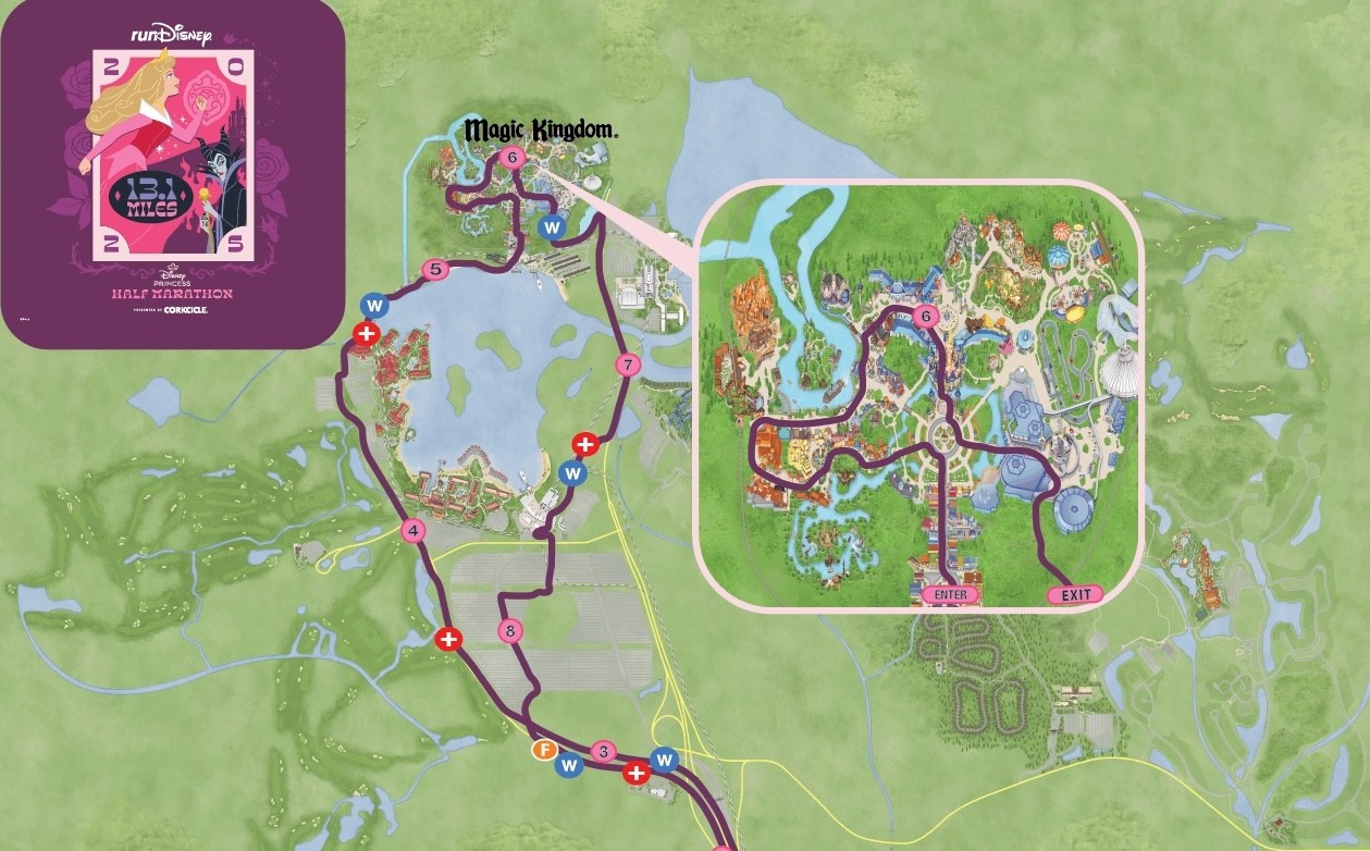 2025 Disney Princess Half Marathon race maps, digital event guide